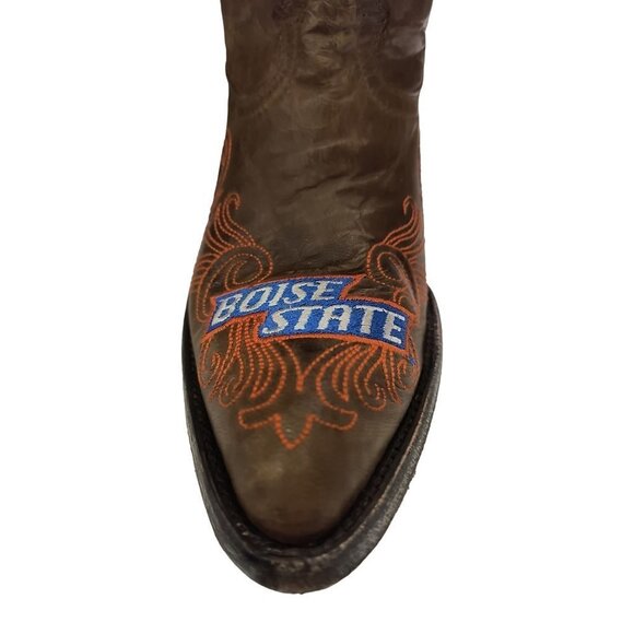 Gameday NCAA Boise State Broncos Embroidered Distressed Cowgirl boots size 7 NWT - Picture 8 of 9